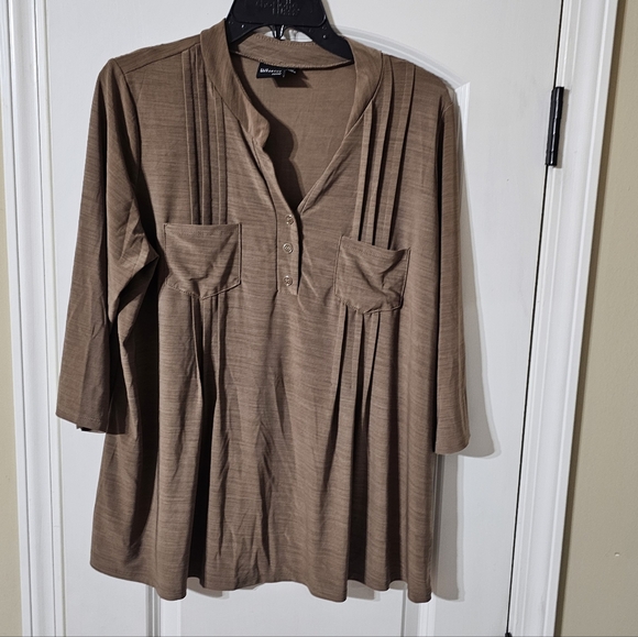 Elle Tops - Elie Mcarthy  Brown Casual Blouse
